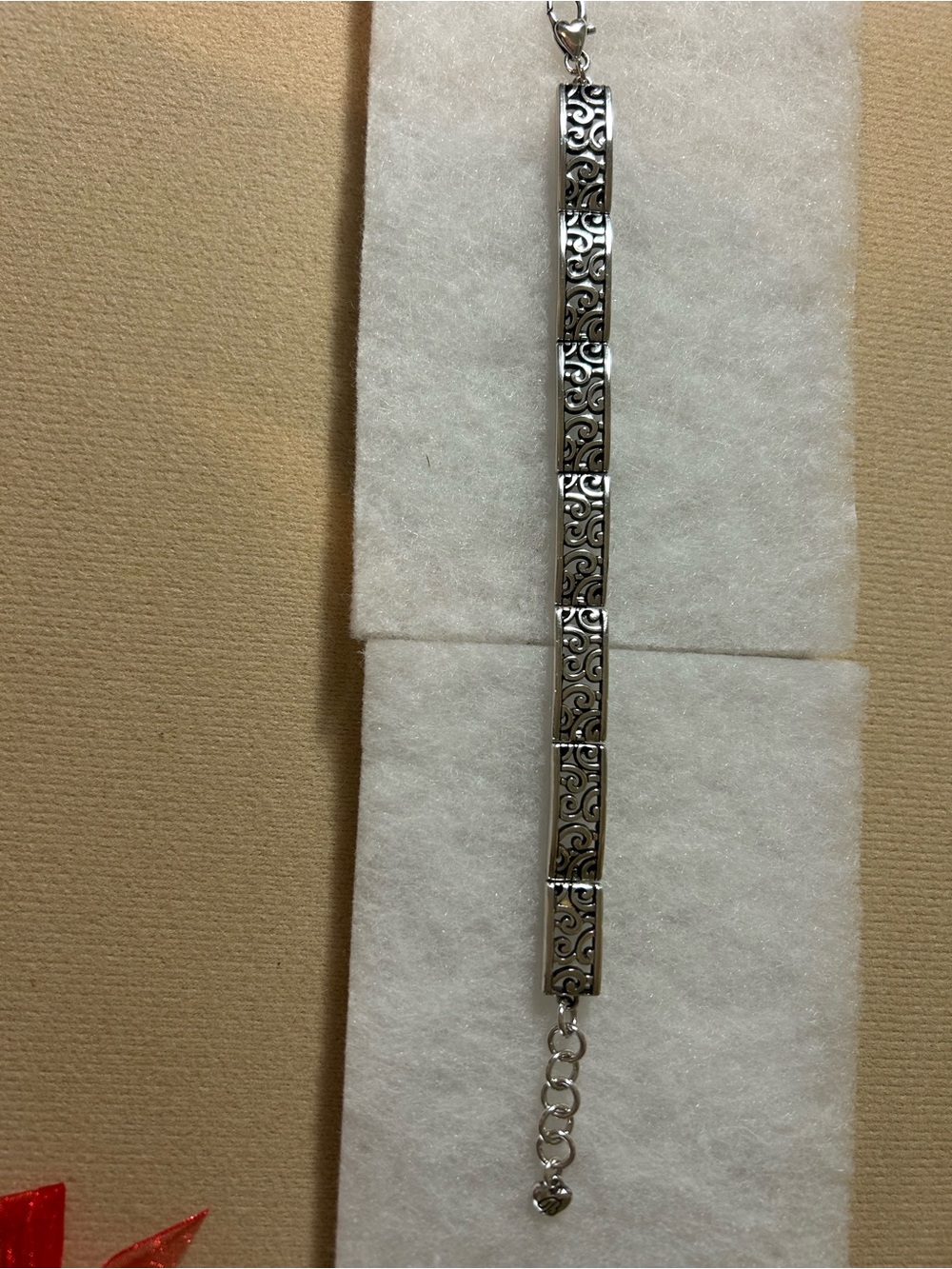 Brighton 8 inch Sterling Silver Filigree Link Bracelet - Silver